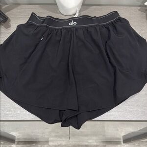 ALO Yoga Black Athletic Shorts with Elastic Waistband